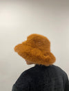 Brun Gold Pin Chunky Fur Cap